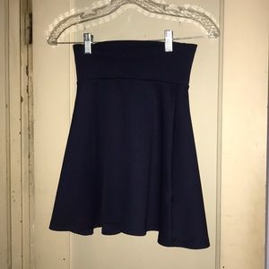High-Waisted Blue Skirt